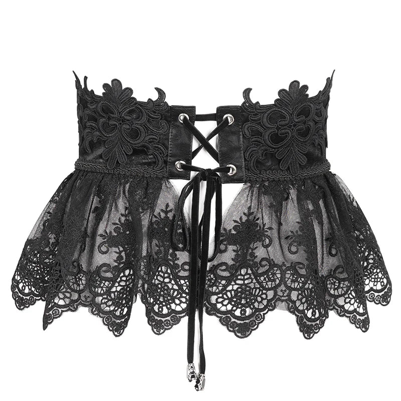 Lace Ruffle Side Corset