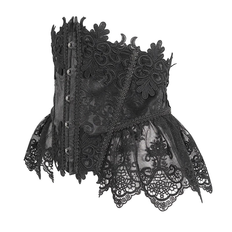 Lace Ruffle Side Corset