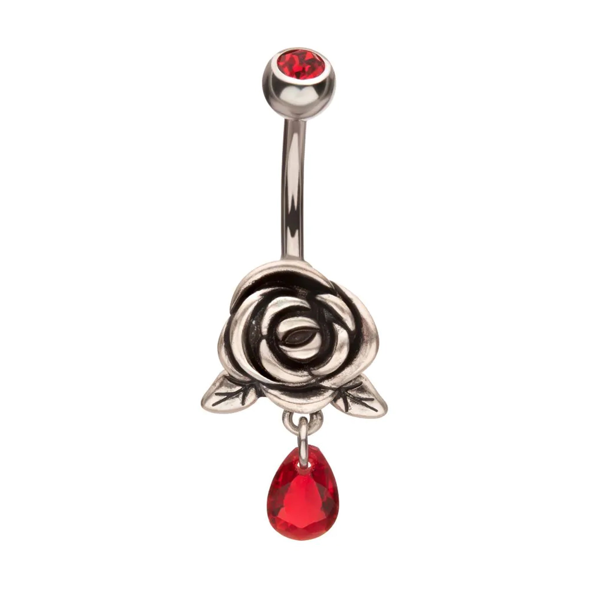 Surgical Steel Rose Navel