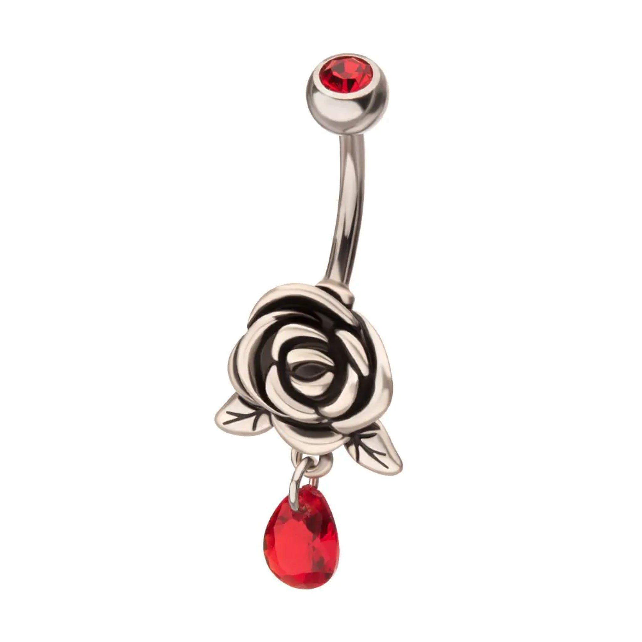 Surgical Steel Rose Navel