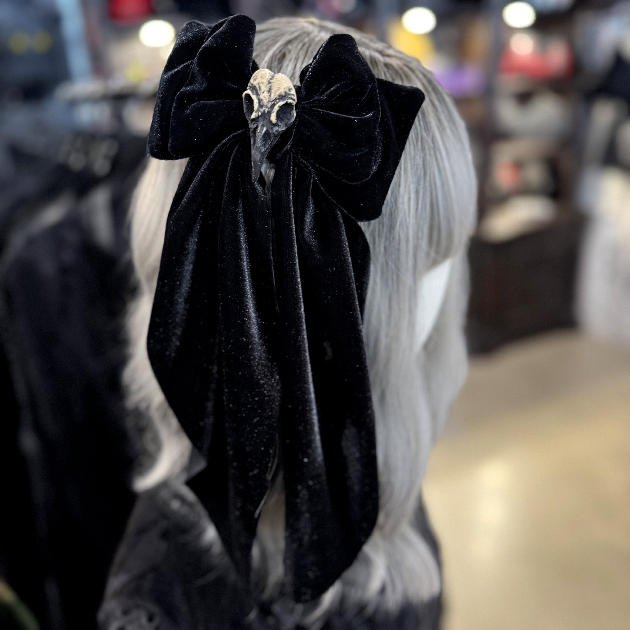 Velvet Horror Hair Bow