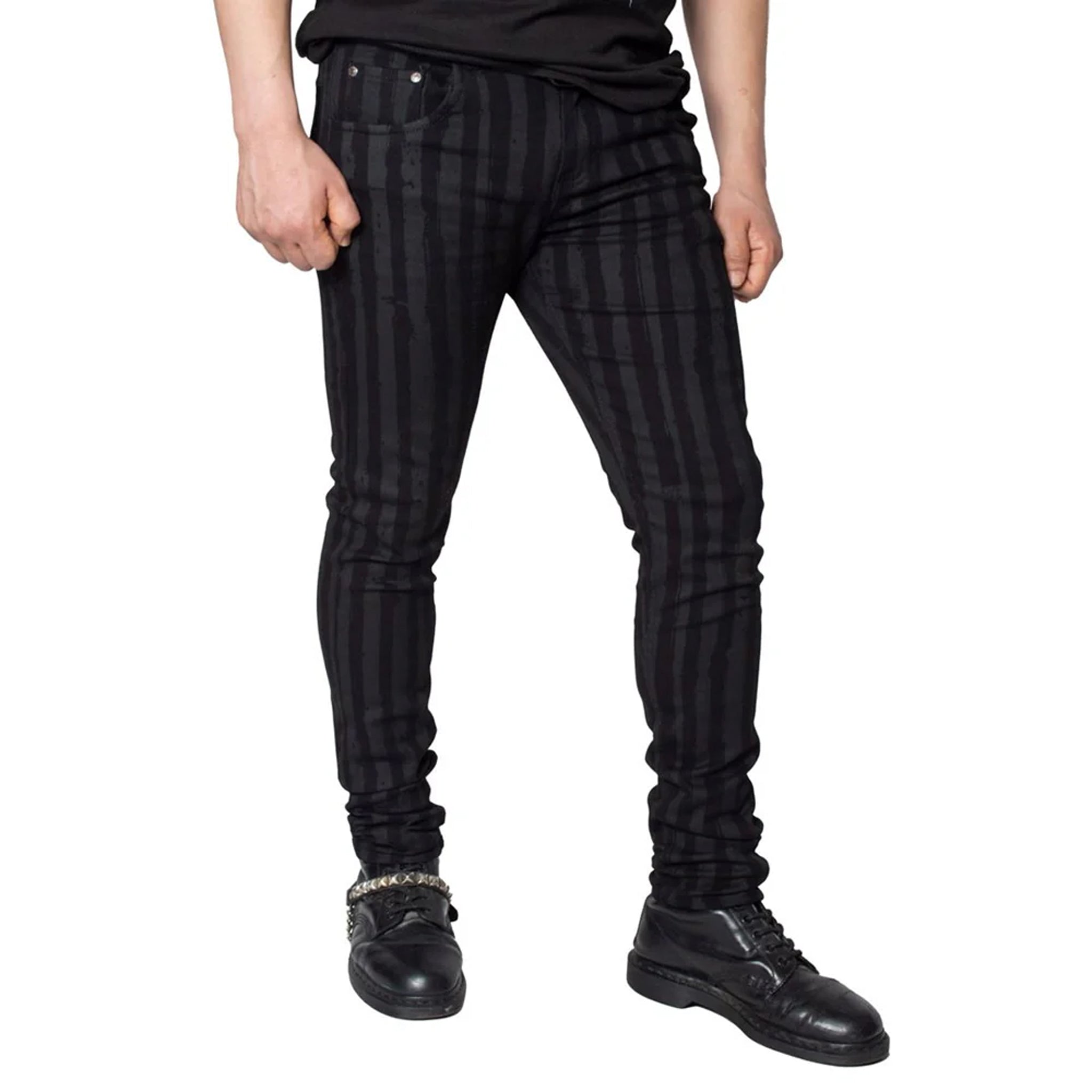 Destroyer Skinny Grey Stripe Jeans