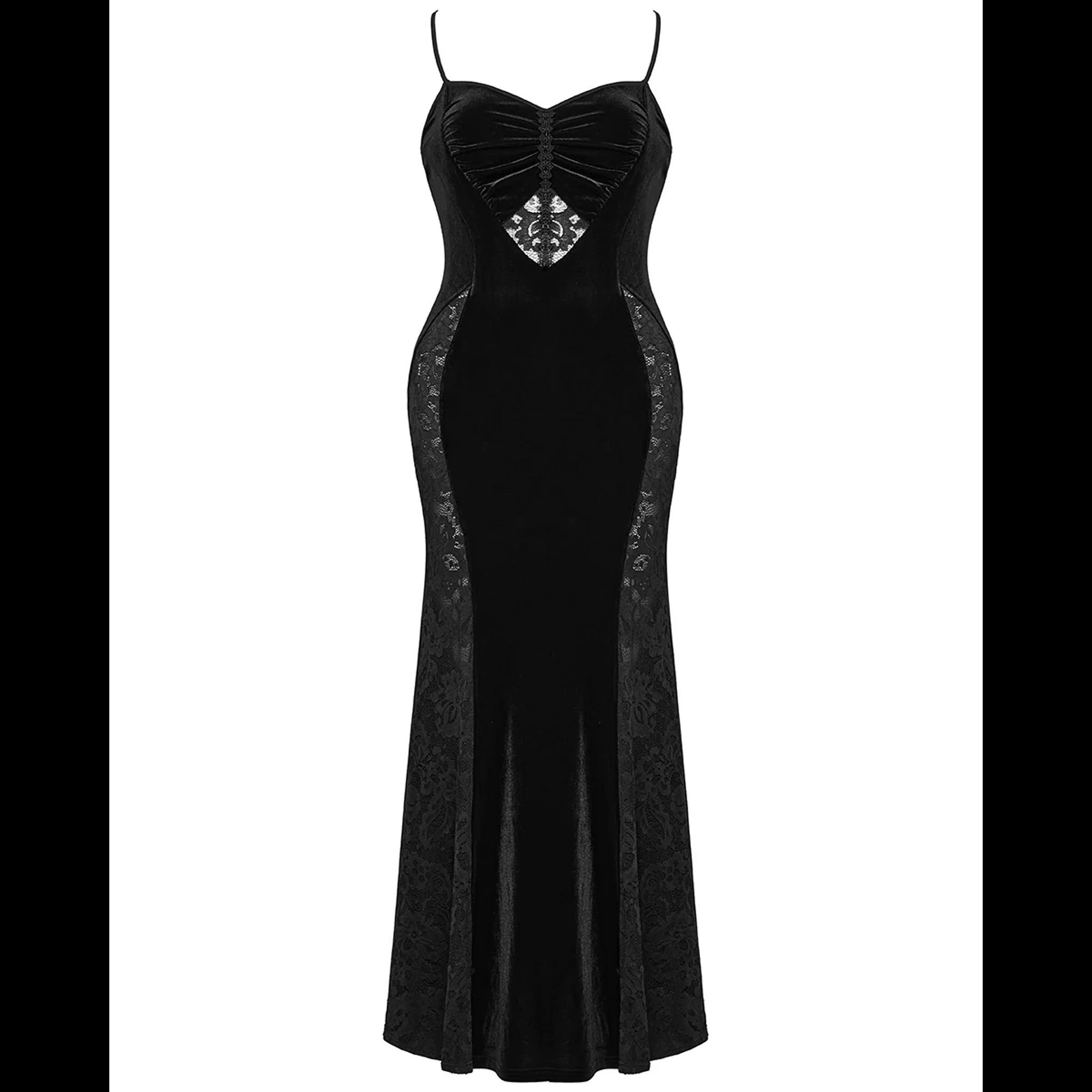 Gothic Lace Velvet Evening Dress