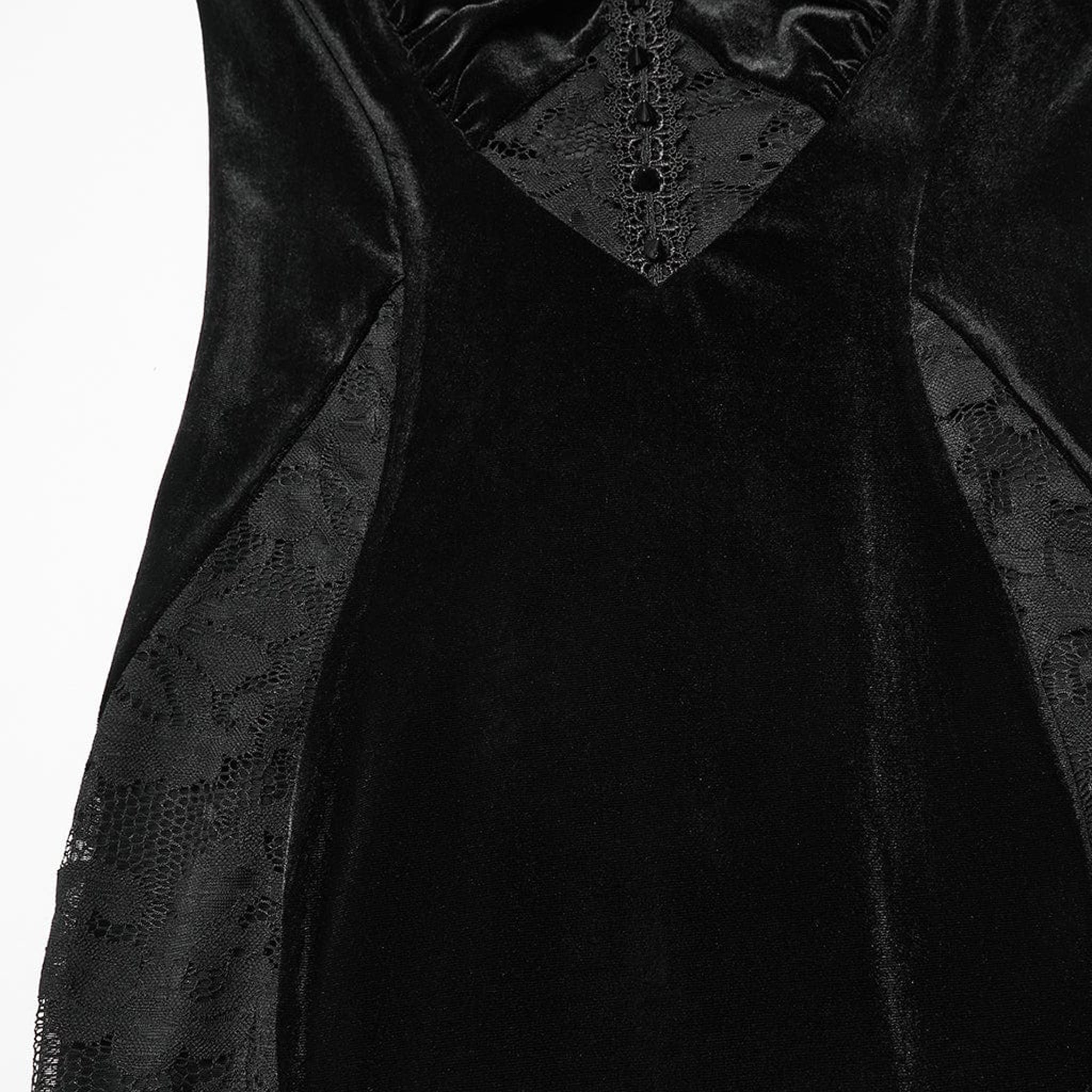 Gothic Lace Velvet Evening Dress