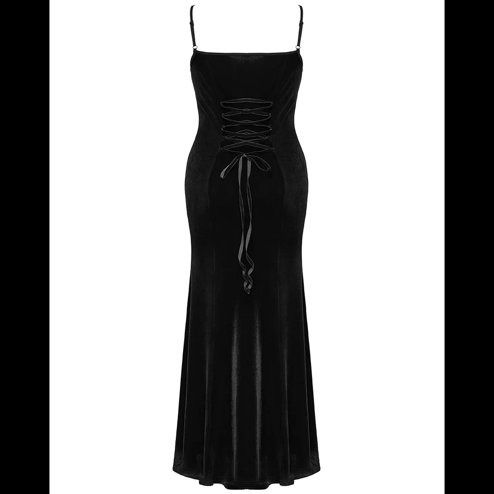 Gothic Lace Velvet Evening Dress