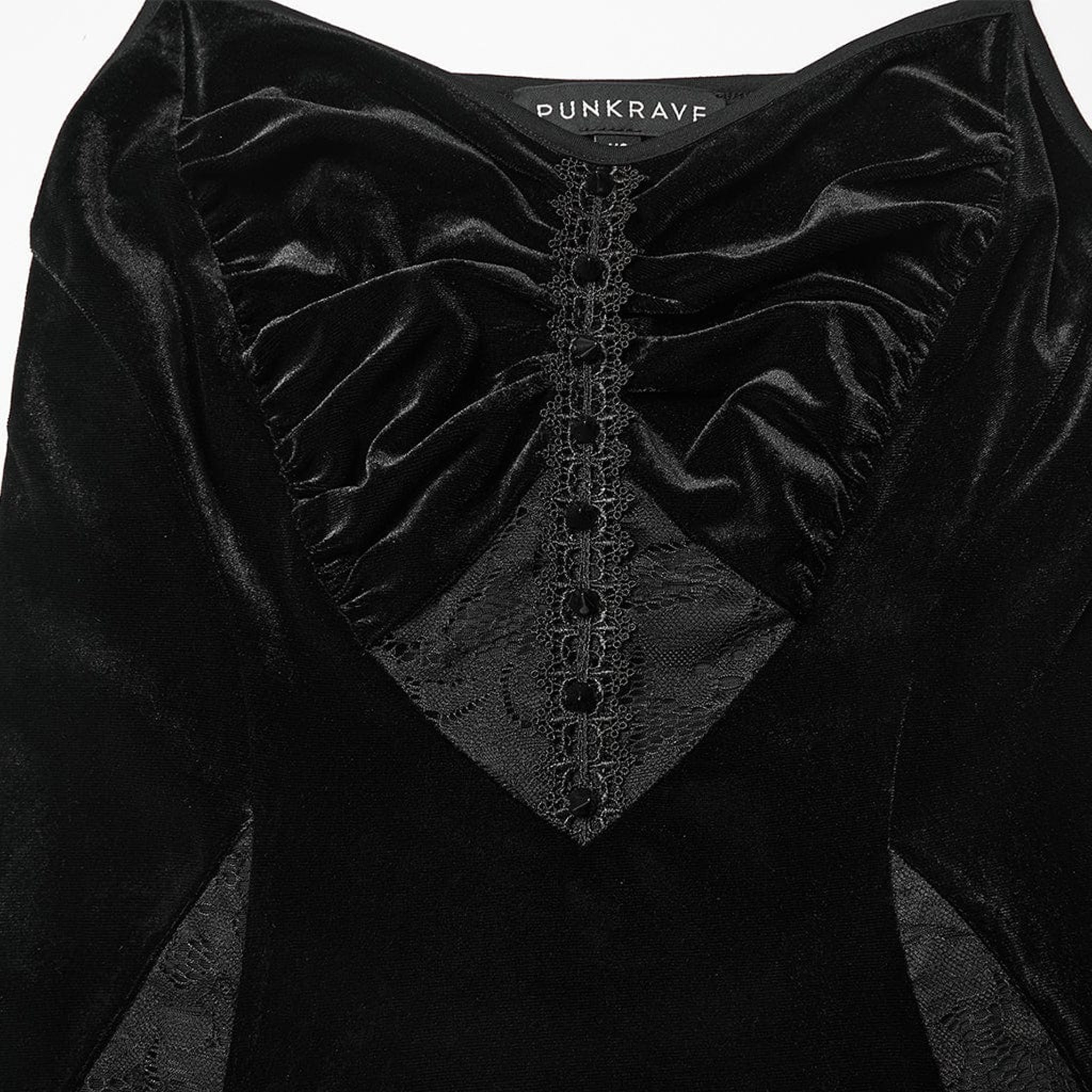 Gothic Lace Velvet Evening Dress