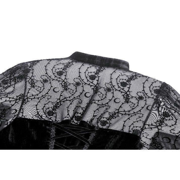 Velvet Rouched Bodice Dress