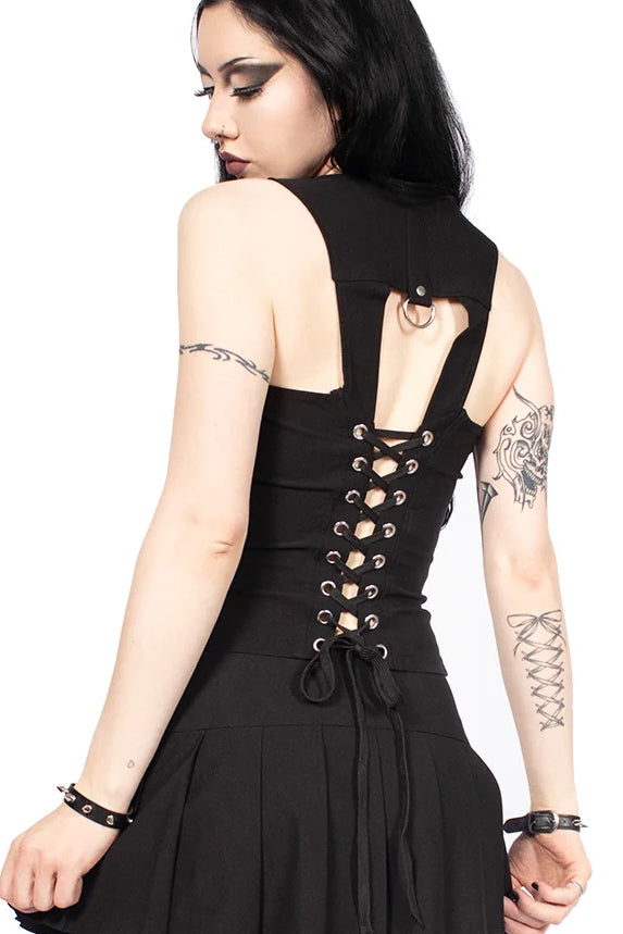 Black Gangsta Pranksta Corset Top