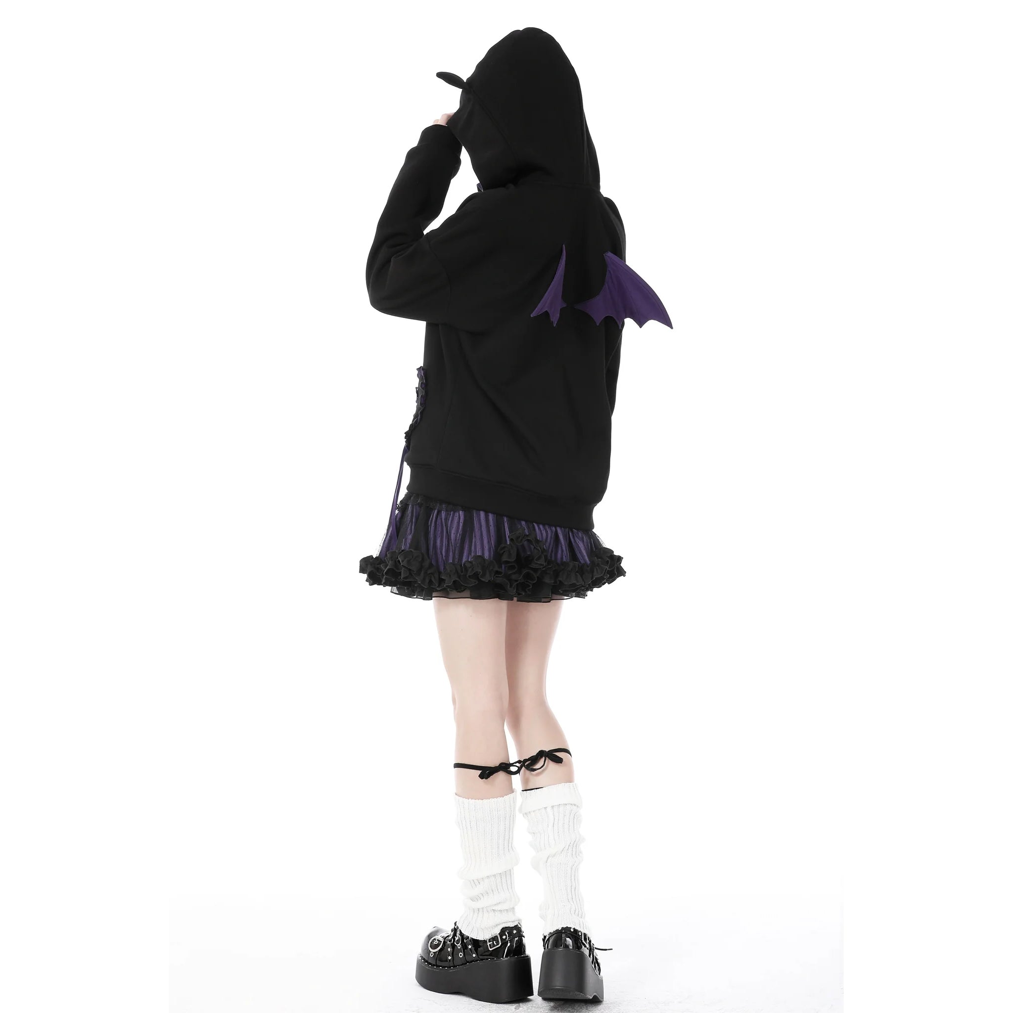 Harajuku purple Bat Wing jacket