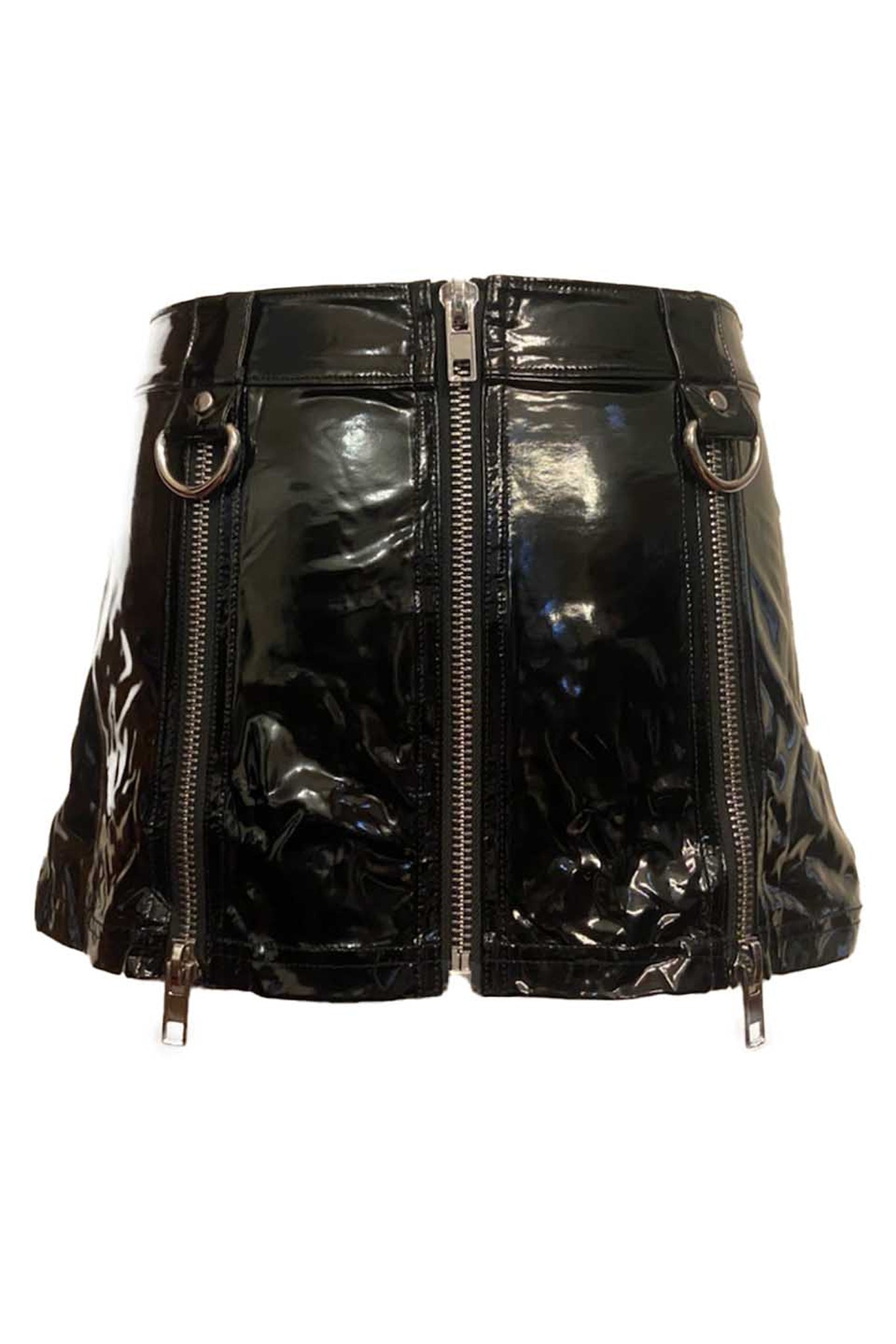 Vinyl Von Zipper Mini Skirt PVC