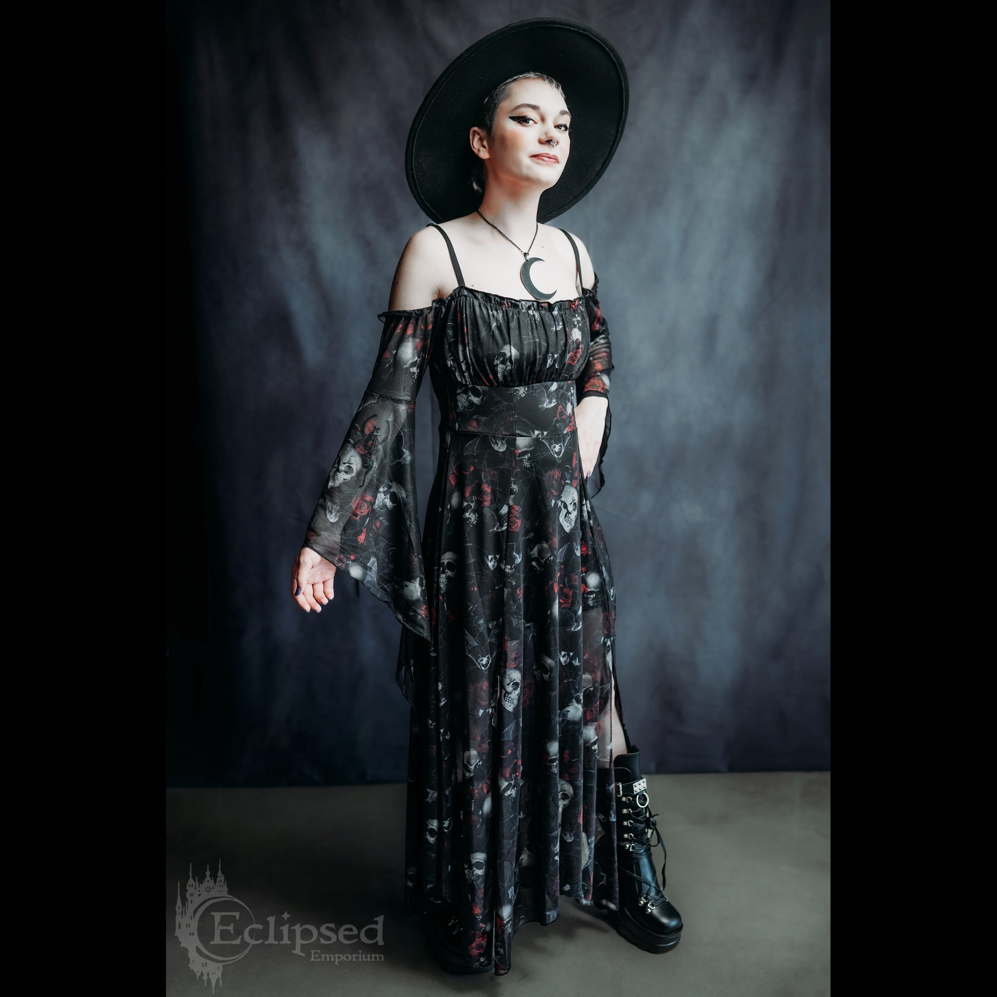 Mystic meadow mesh maxi dress