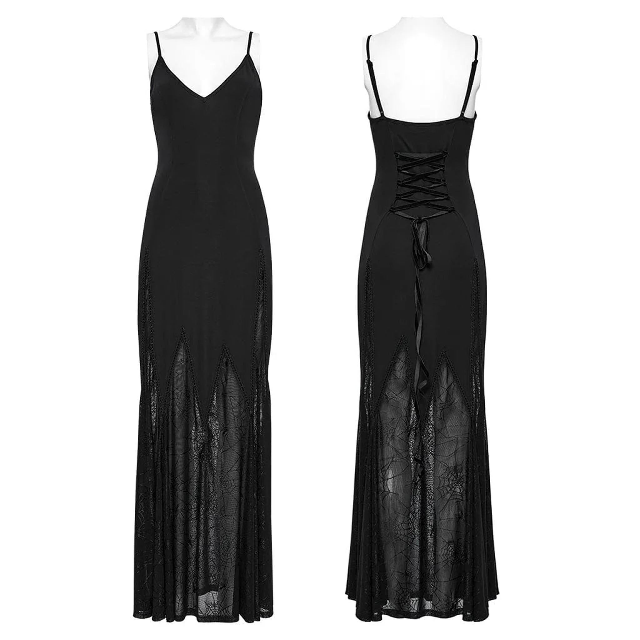Spider Mesh Hem Dress