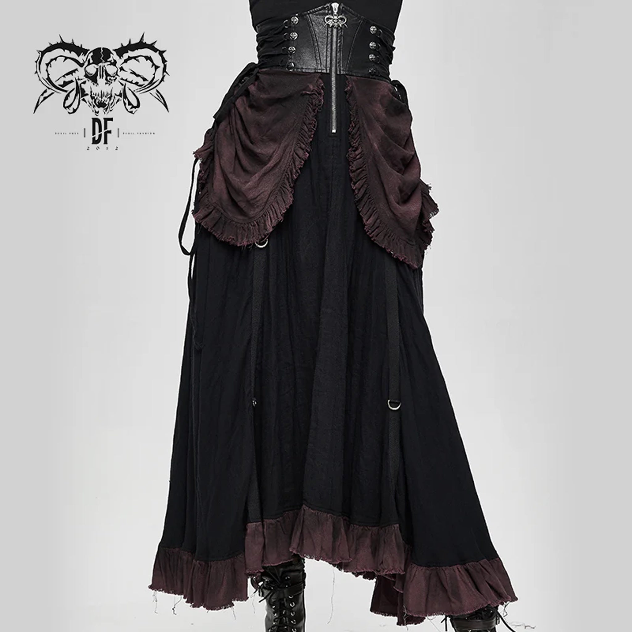 Gothic Front Bustle Ren Skirt