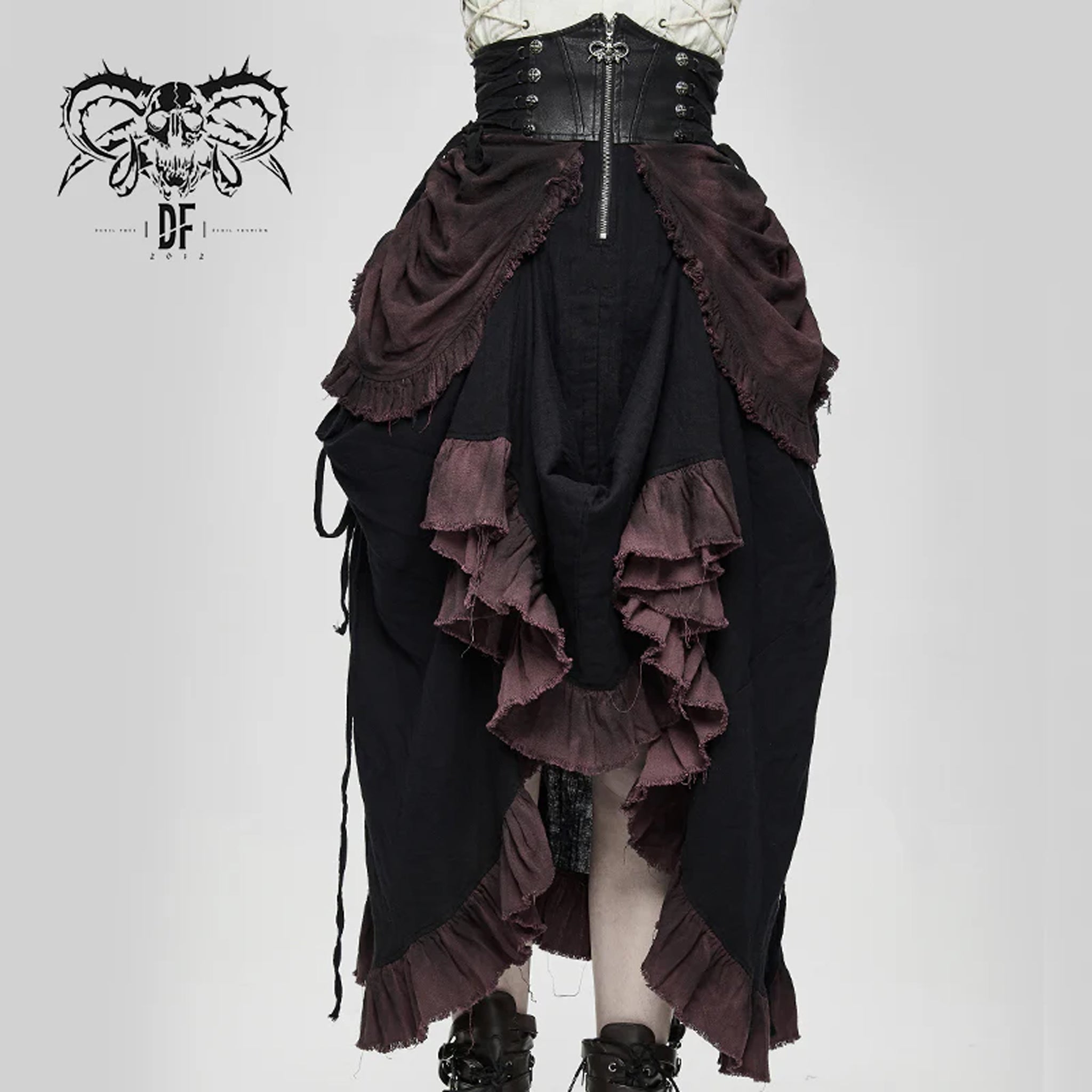 Gothic Front Bustle Ren Skirt