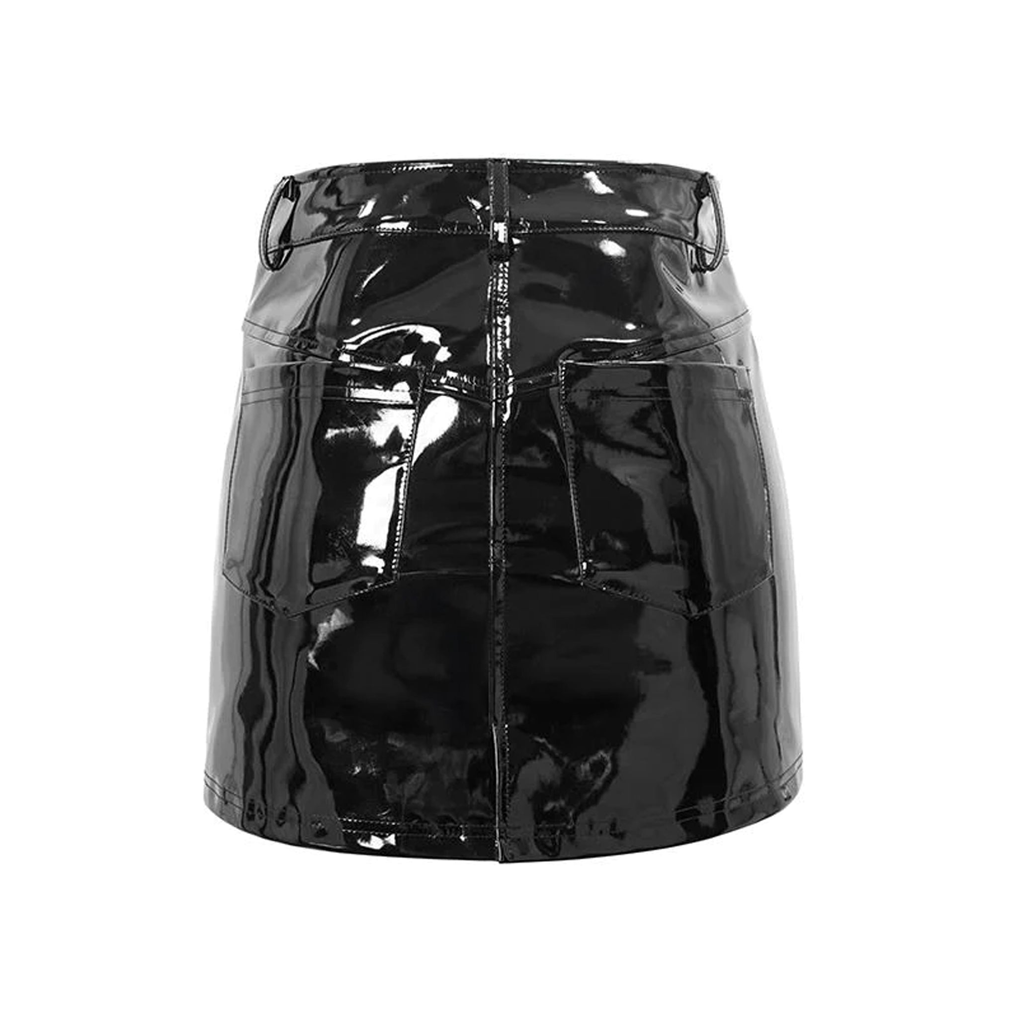 Pvc mini skirt zipper best sale