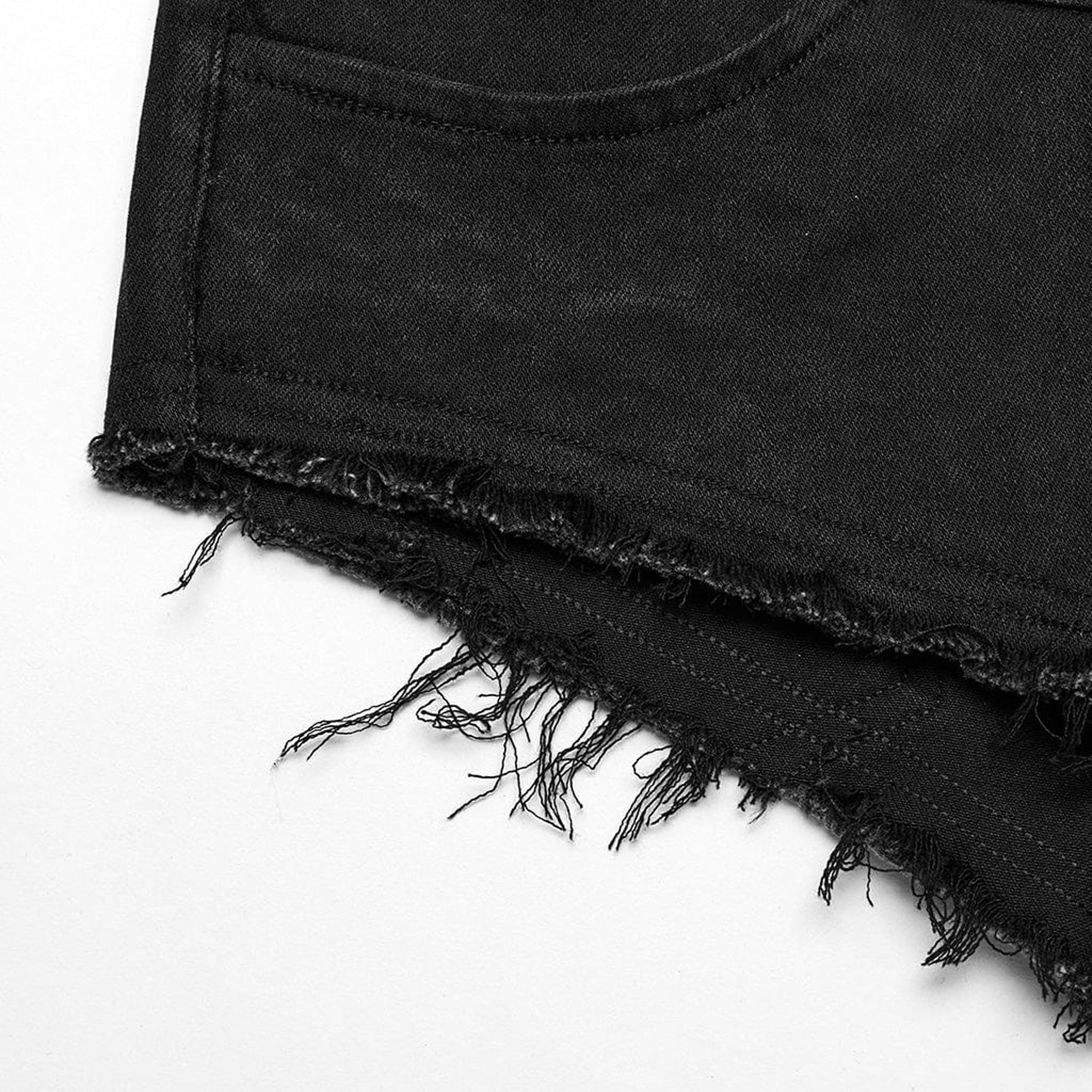 Stretch Denim Buckle Shorts