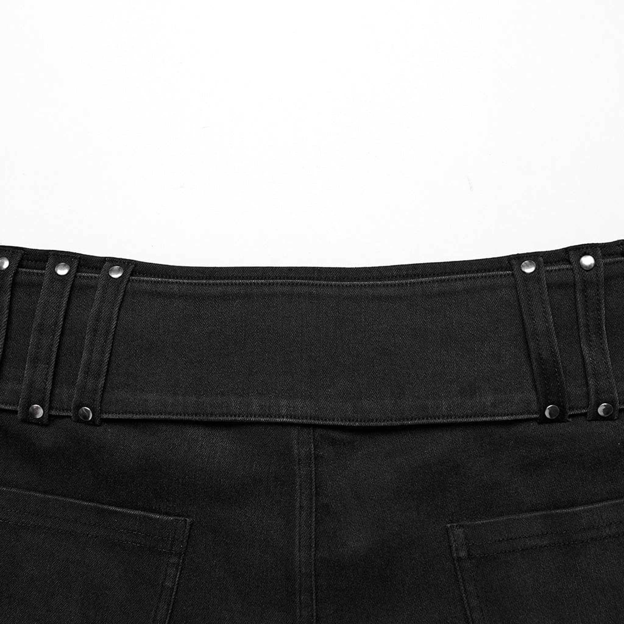 Stretch Denim Buckle Shorts