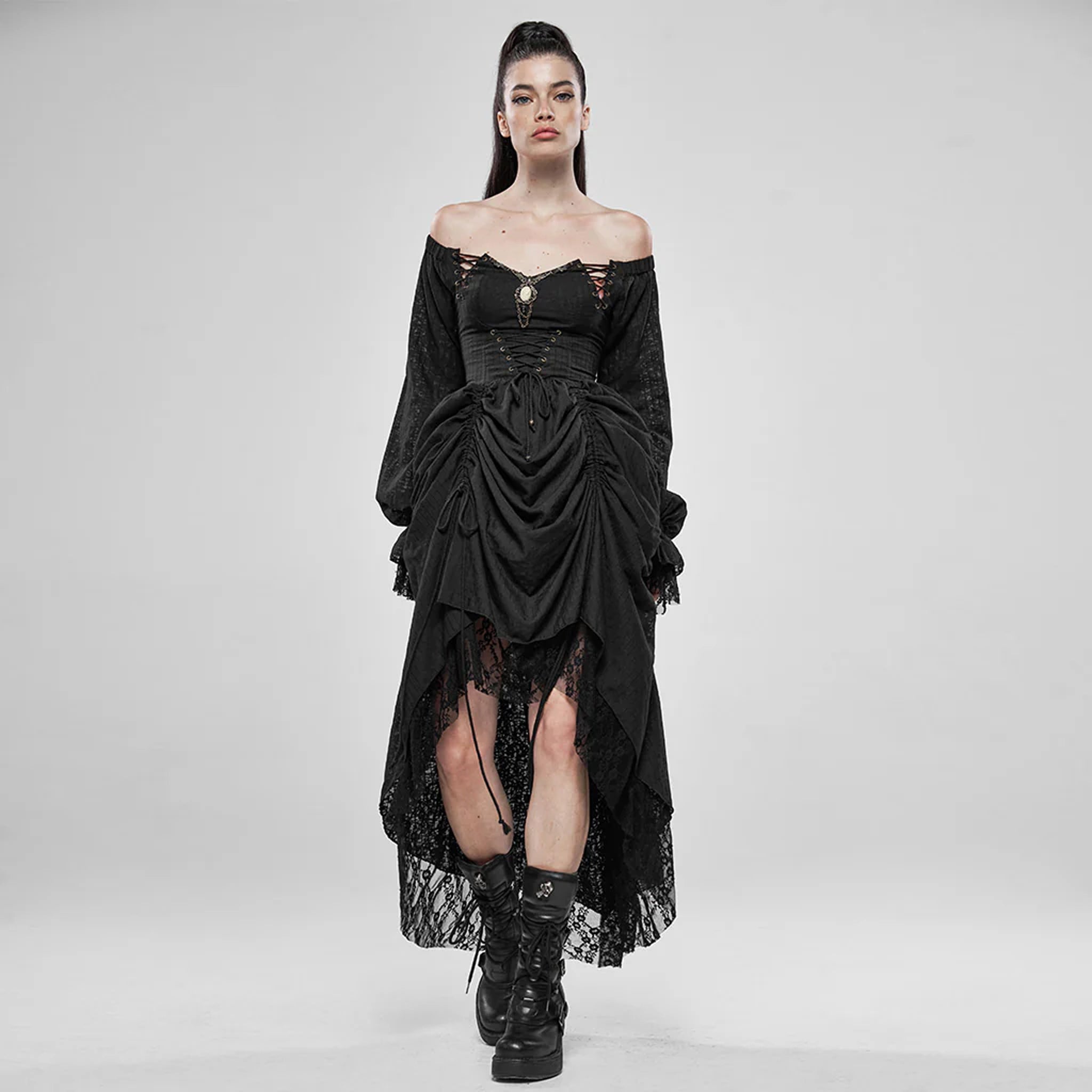 Off Shoulder Vintage Dress