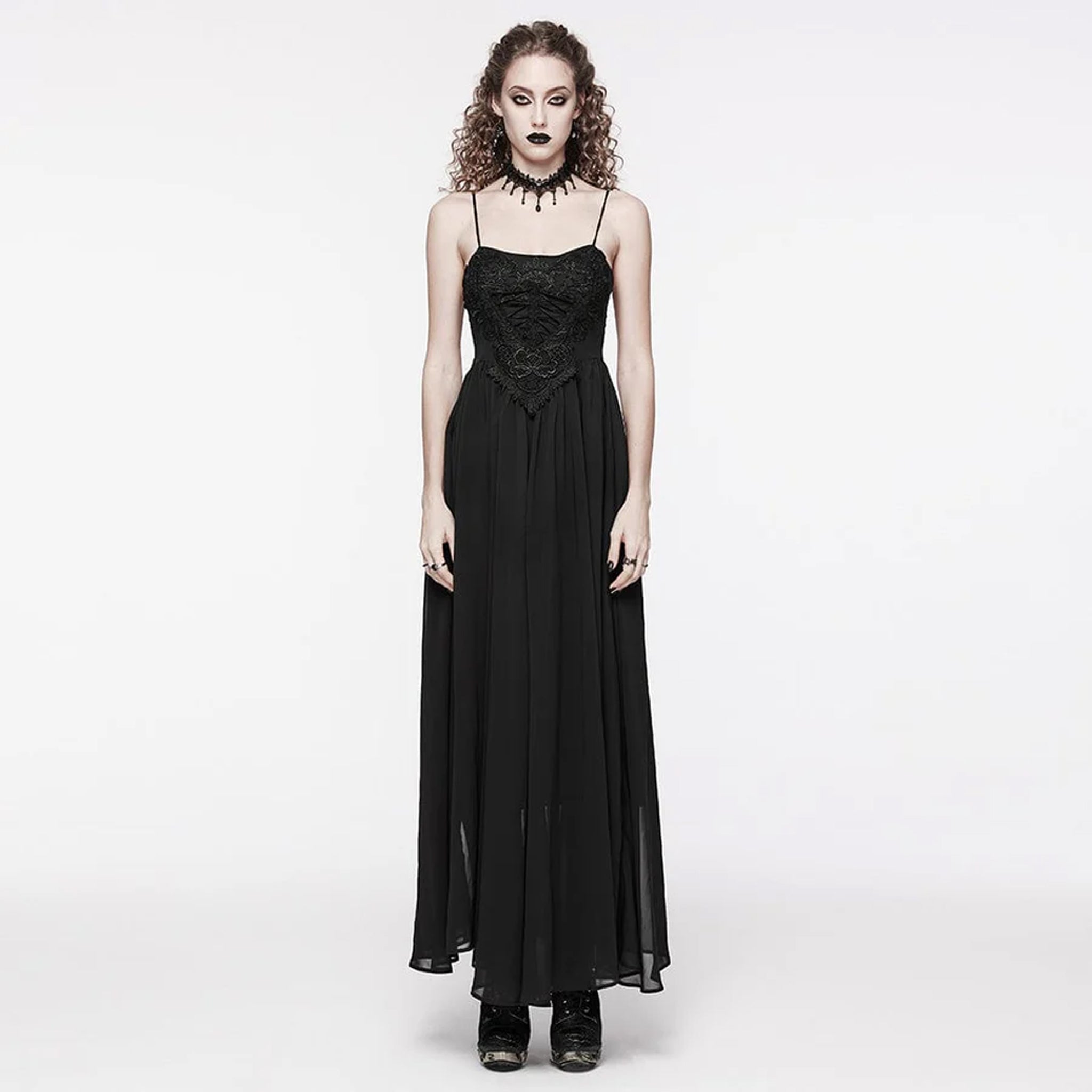 Gothic Maxi Slip Dress