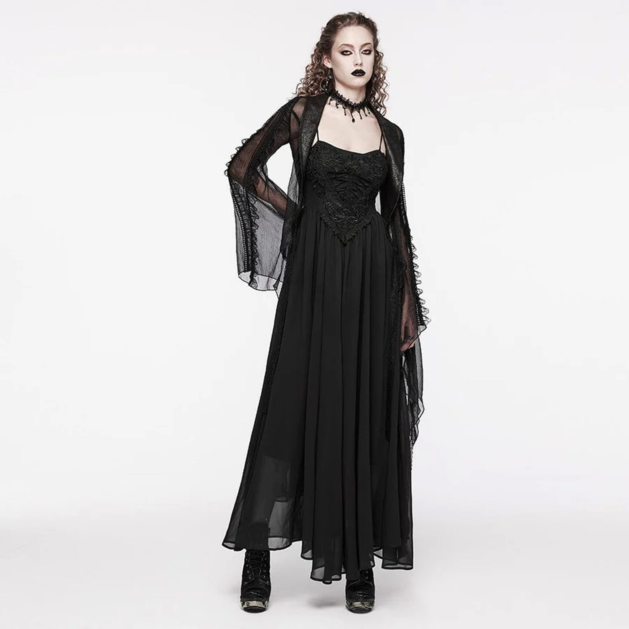 Gothic Maxi Slip Dress