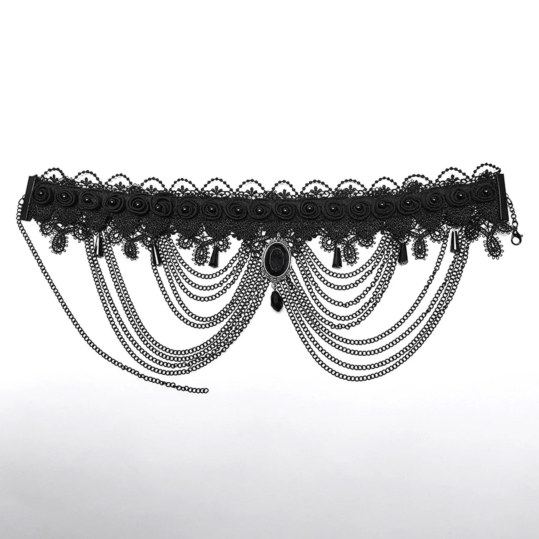 Black Chain Drape Choker