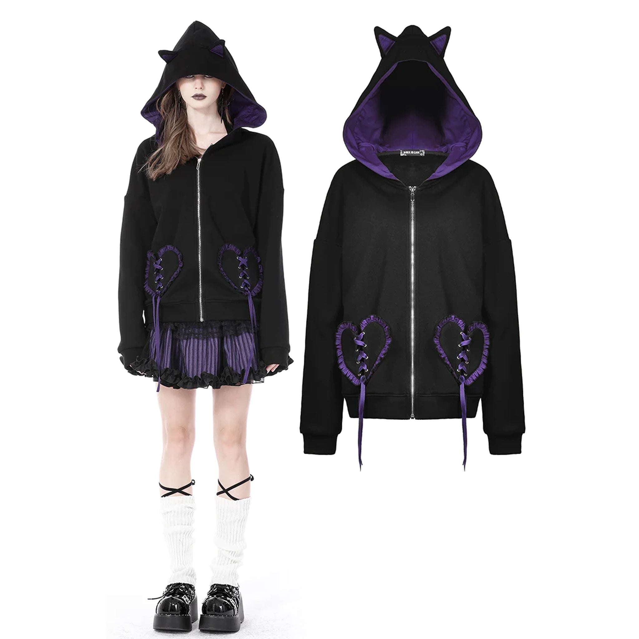 Harajuku purple Bat Wing jacket