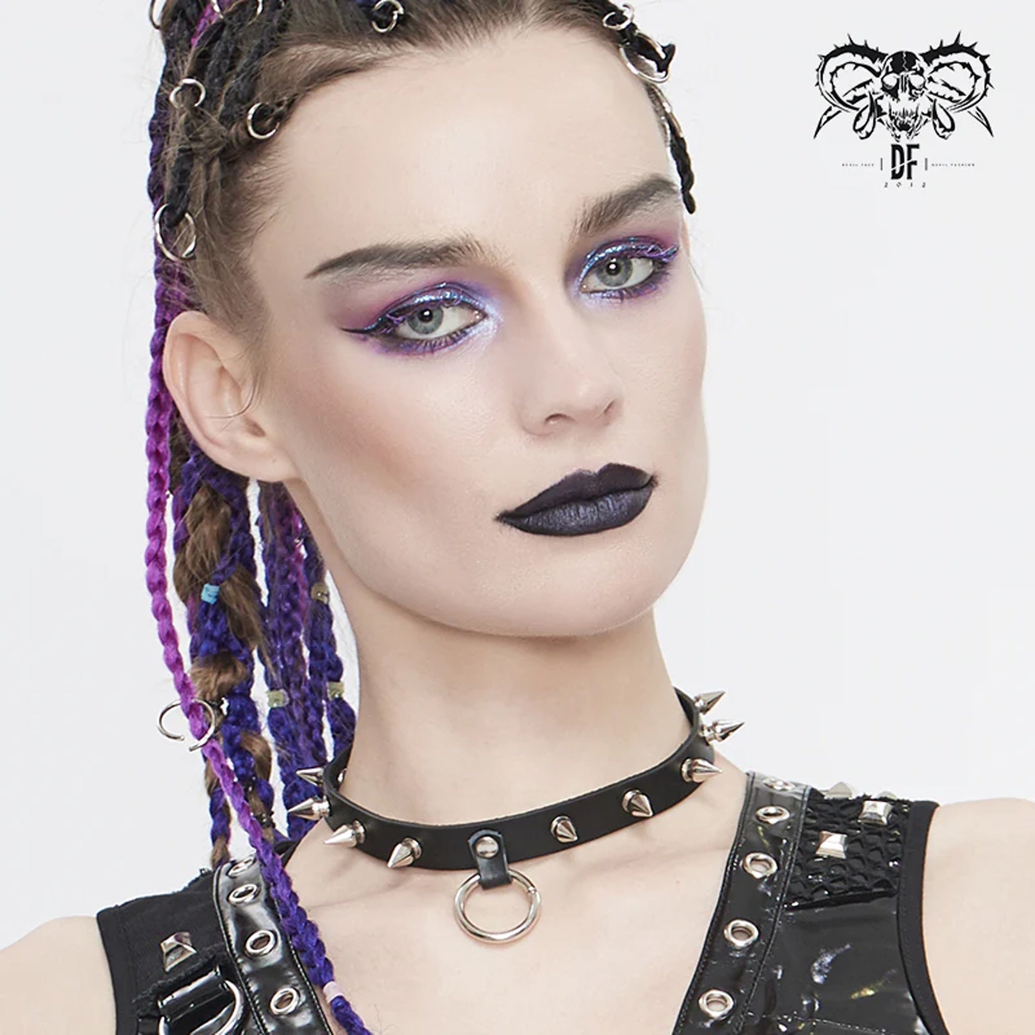 spiked ring choker
